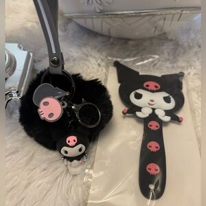Kuromi  NWT mirror & Keychain Set
